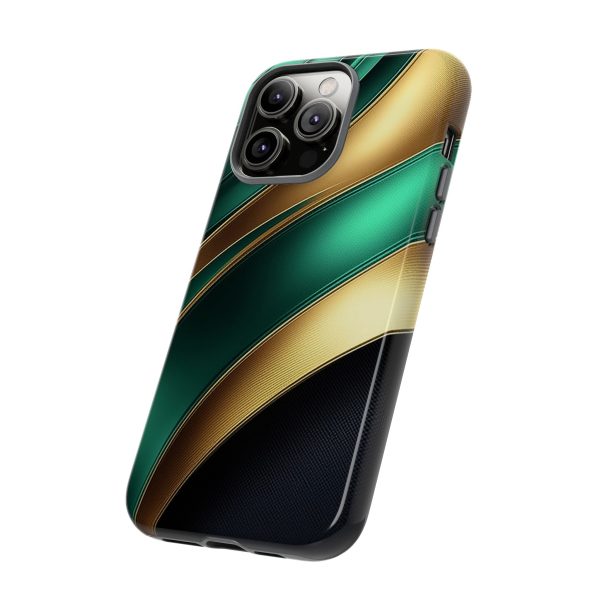 Green and Gold iPhone | Samsung | Samsung Galaxy | Google Pixel - Cell Phone Tough Cases - Image 114