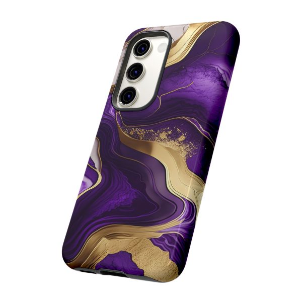 Purple and Gold iPhone | Samsung | Samsung Galaxy | Google Pixel - Cell Phone Tough Cases - Image 122