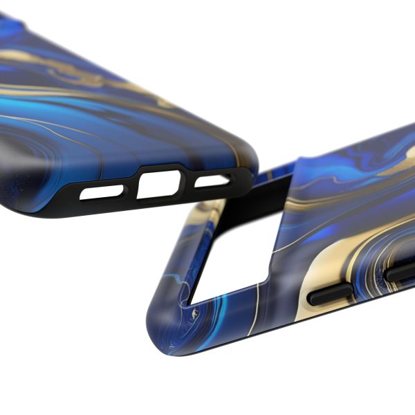 Royal Blue and Gold iPhone | Samsung | Samsung Galaxy | Google Pixel - Cell Phone Tough Cases - Image 232