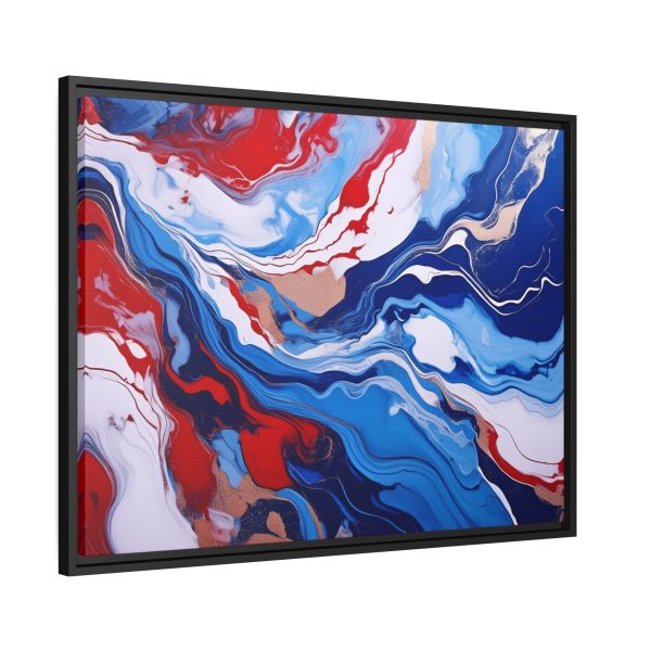 Red White and Blue TS2 Marble Matte Canvas, Black Frame - Image 26