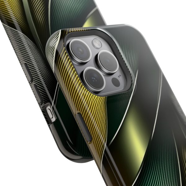 Green and Yellow Carbon Custom Magnetic Tough Case for iPhone - Dual Layer Protection with MagSafe® Compatibility - Matte or Glossy Finish - Image 113