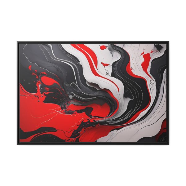 Red and Black Abstract 1 Matte Canvas, Black Frame - Image 37