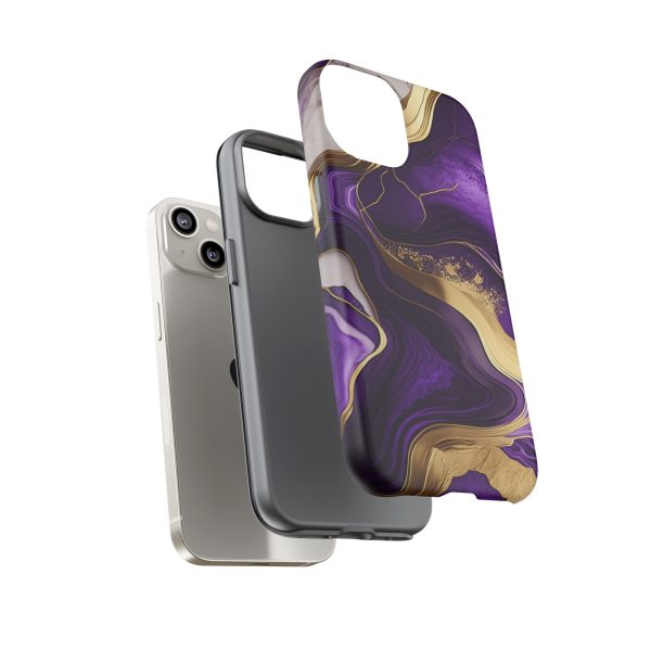 Purple and Gold iPhone | Samsung | Samsung Galaxy | Google Pixel - Cell Phone Tough Cases - Image 95