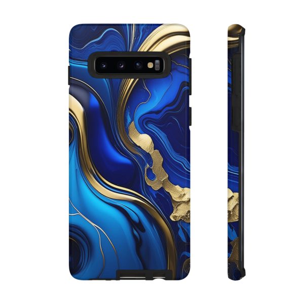 Royal Blue and Gold iPhone | Samsung | Samsung Galaxy | Google Pixel - Cell Phone Tough Cases - Image 16