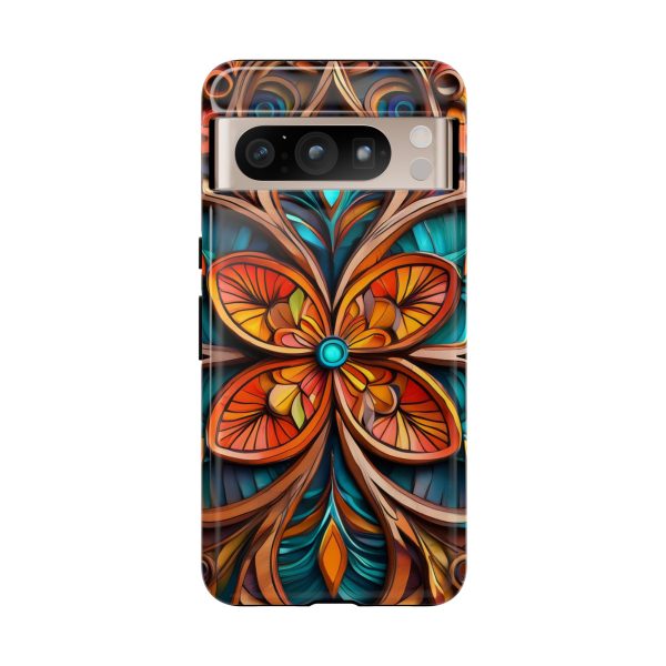 Wood Grain Flower iPhone | Samsung | Samsung Galaxy | Google Pixel - Cell Phone Tough Cases - Image 215