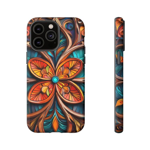 Wood Grain Flower iPhone | Samsung | Samsung Galaxy | Google Pixel - Cell Phone Tough Cases - Image 117