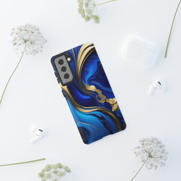 Royal Blue and Gold iPhone | Samsung | Samsung Galaxy | Google Pixel - Cell Phone Tough Cases - Image 52