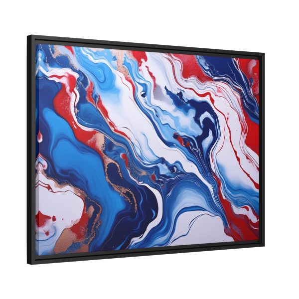 Red White and Blue TS3 Marble Matte Canvas, Black Frame - Image 26