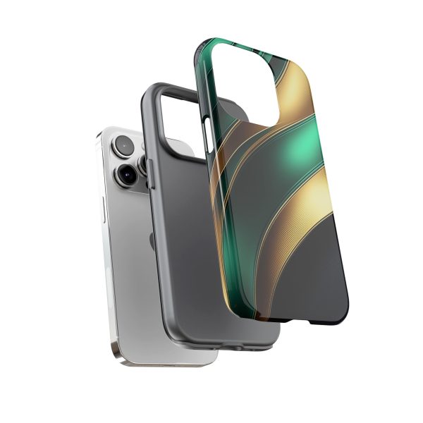 Green and Gold iPhone | Samsung | Samsung Galaxy | Google Pixel - Cell Phone Tough Cases - Image 99