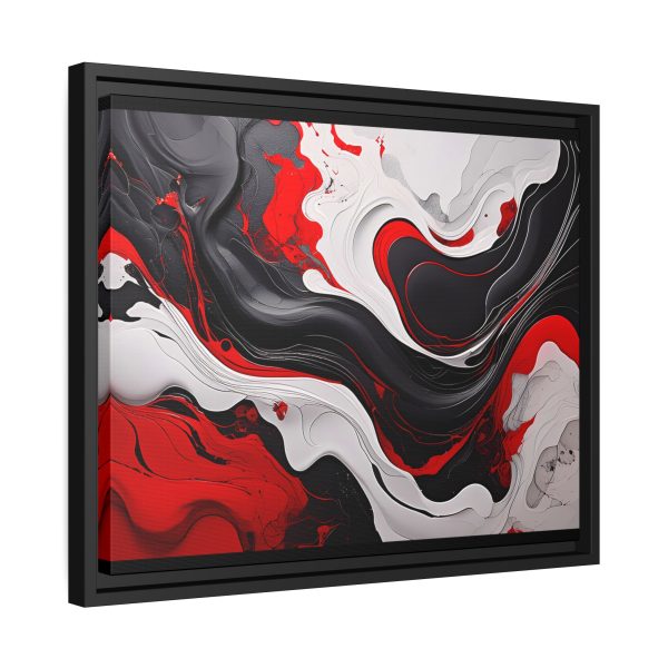 Red and Black Abstract 2 Matte Canvas, Black Frame - Image 14