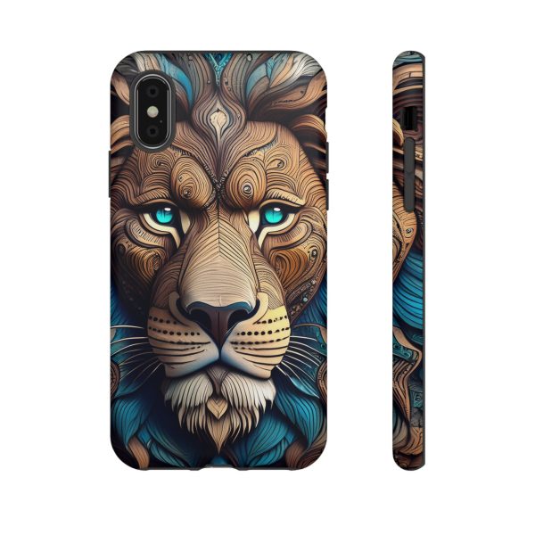 Wood Lion Art iPhone | Google Pixel - Cell Phone Tough Cases - Image 10