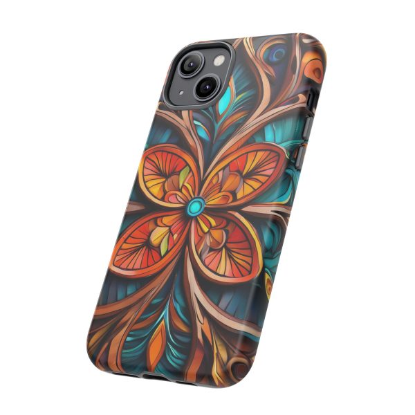 Wood Grain Flower iPhone | Samsung | Samsung Galaxy | Google Pixel - Cell Phone Tough Cases - Image 110