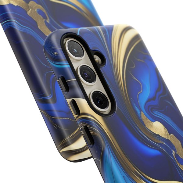 Royal Blue and Gold iPhone | Samsung | Samsung Galaxy | Google Pixel - Cell Phone Tough Cases - Image 201