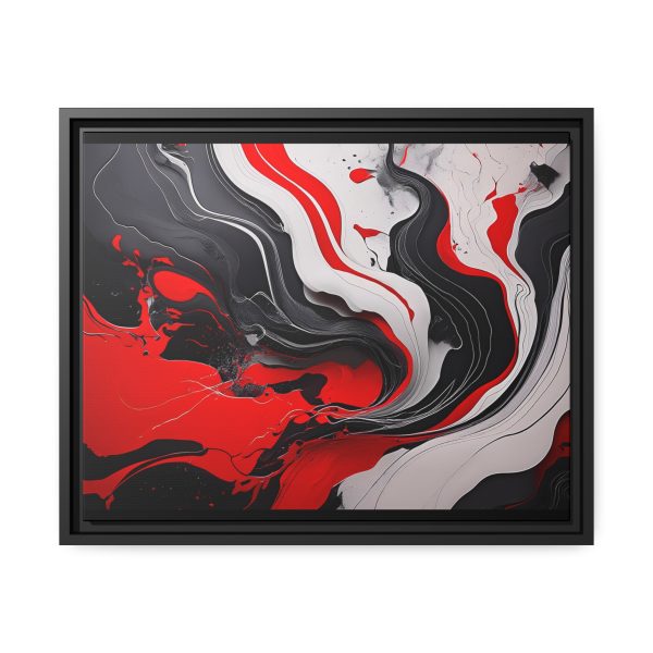 Red and Black Abstract 1 Matte Canvas, Black Frame - Image 13