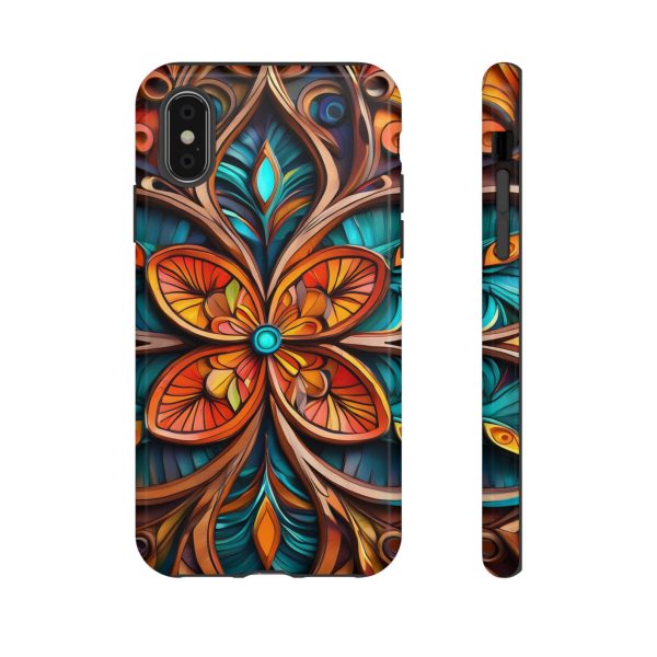 Wood Grain Flower iPhone | Samsung | Samsung Galaxy | Google Pixel - Cell Phone Tough Cases - Image 9