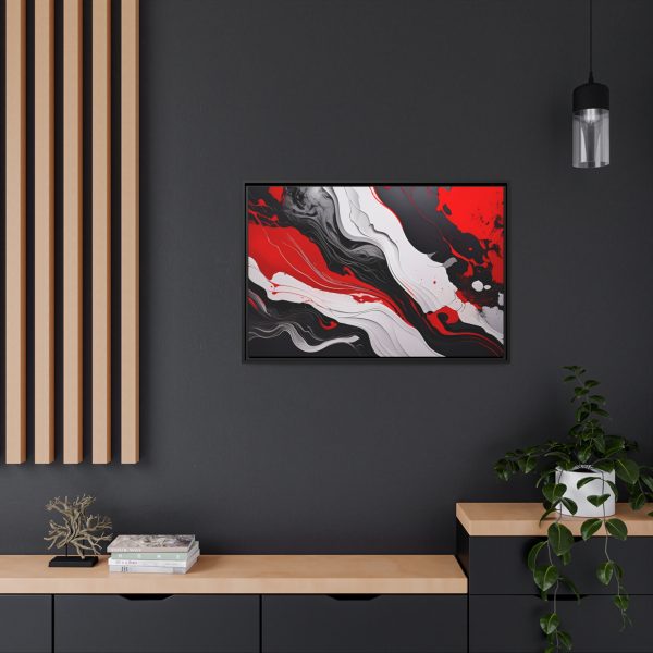 Red and Black Abstract 3 Matte Canvas, Black Frame - Image 32