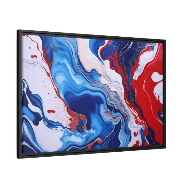 Red White and Blue TS1 Marble Matte Canvas, Black Frame - Image 30