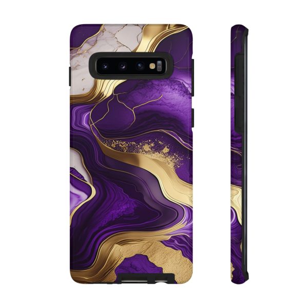 Purple and Gold iPhone | Samsung | Samsung Galaxy | Google Pixel - Cell Phone Tough Cases - Image 16