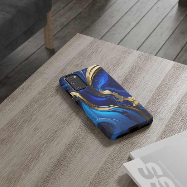 Royal Blue and Gold iPhone | Samsung | Samsung Galaxy | Google Pixel - Cell Phone Tough Cases - Image 72