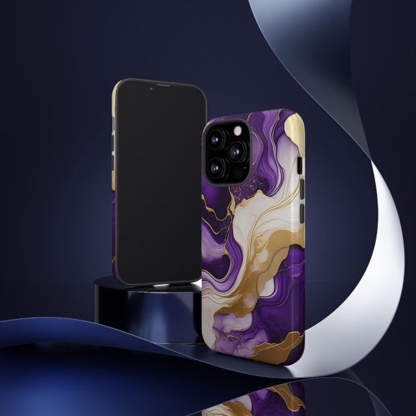 Purple and Gold 2 iPhone | Samsung | Samsung Galaxy | Google Pixel - Cell Phone Tough Cases - Image 42