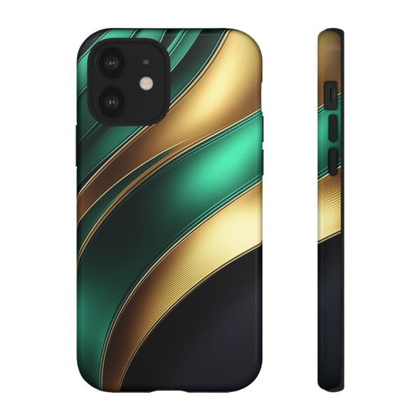 Green and Gold iPhone | Samsung | Samsung Galaxy | Google Pixel - Cell Phone Tough Cases - Image 31