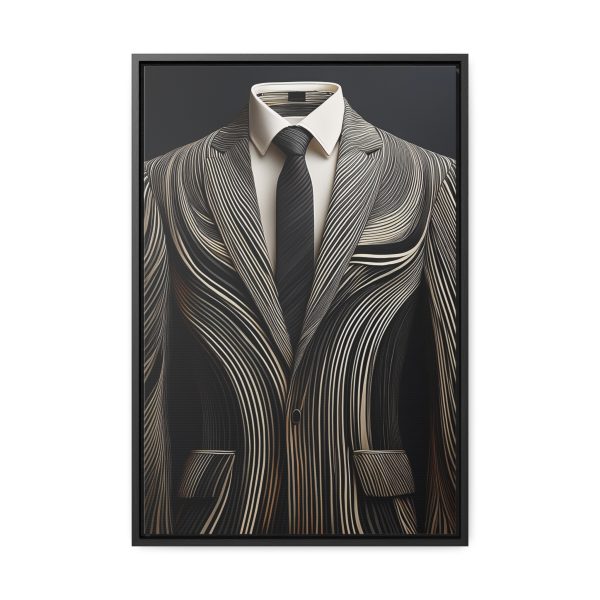 Black Suit Abstract Gallery Canvas Wraps, Vertical Frame - Image 11