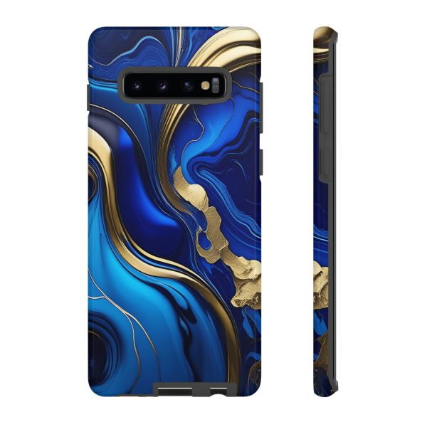 Royal Blue and Gold iPhone | Samsung | Samsung Galaxy | Google Pixel - Cell Phone Tough Cases - Image 15