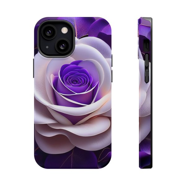 Purple and White Custom Magnetic Tough Case for iPhone - Dual Layer Protection with MagSafe® Compatibility - Matte or Glossy Finish - Image 56