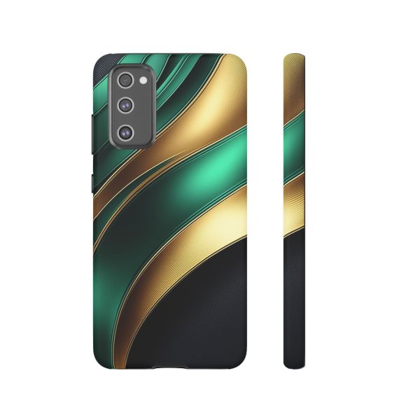 Green and Gold iPhone | Samsung | Samsung Galaxy | Google Pixel - Cell Phone Tough Cases - Image 71