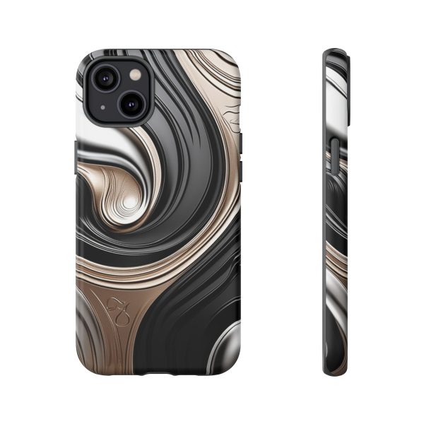 Black and Gold iPhone | Samsung | Samsung Galaxy | Google Pixel - Cell Phone Tough Cases - Image 109