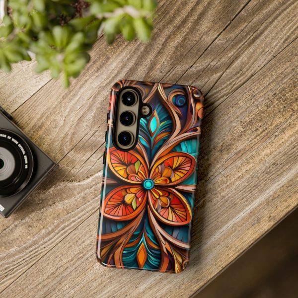 Wood Grain Flower iPhone | Samsung | Samsung Galaxy | Google Pixel - Cell Phone Tough Cases - Image 189