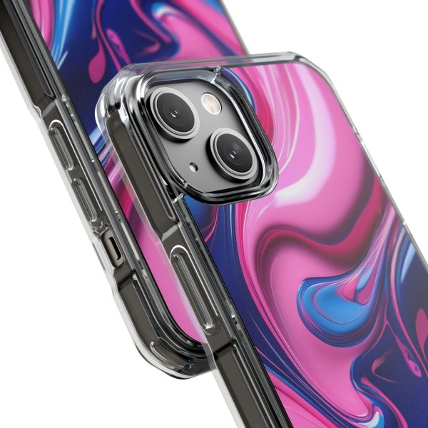 Pink and Blue iPhone Magnetic Clear Impact Cases - Image 27