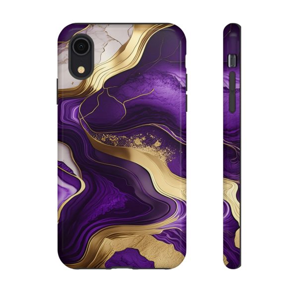 Purple and Gold iPhone | Samsung | Samsung Galaxy | Google Pixel - Cell Phone Tough Cases - Image 7