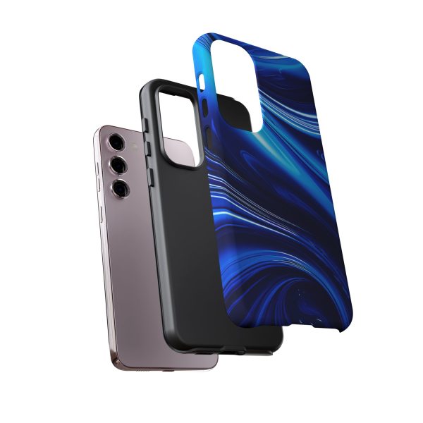 Royal Blue Wave iPhone | Samsung | Samsung Galaxy | Google Pixel - Cell Phone Tough Cases - Image 135