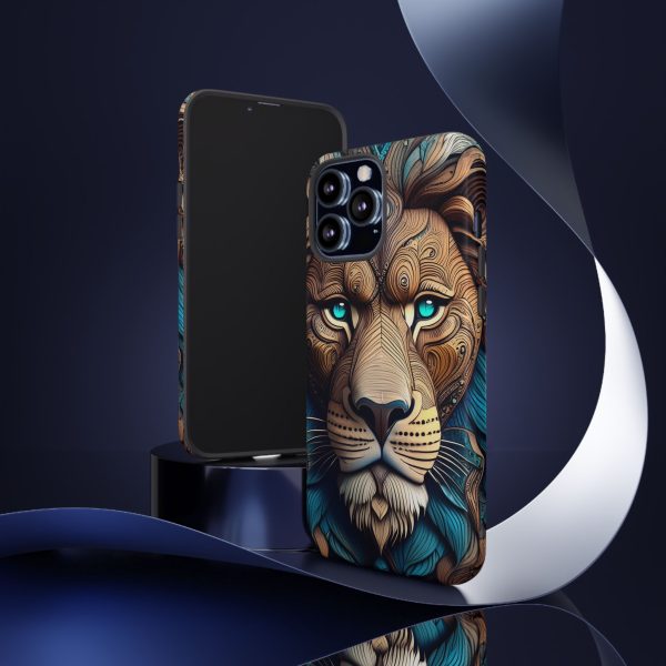 Wood Lion Art iPhone | Google Pixel - Cell Phone Tough Cases - Image 34