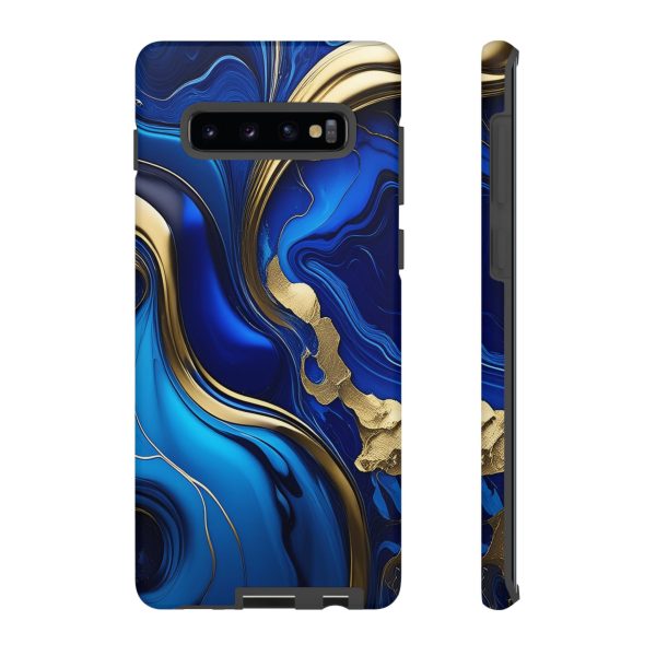 Royal Blue and Gold iPhone | Samsung | Samsung Galaxy | Google Pixel - Cell Phone Tough Cases - Image 17