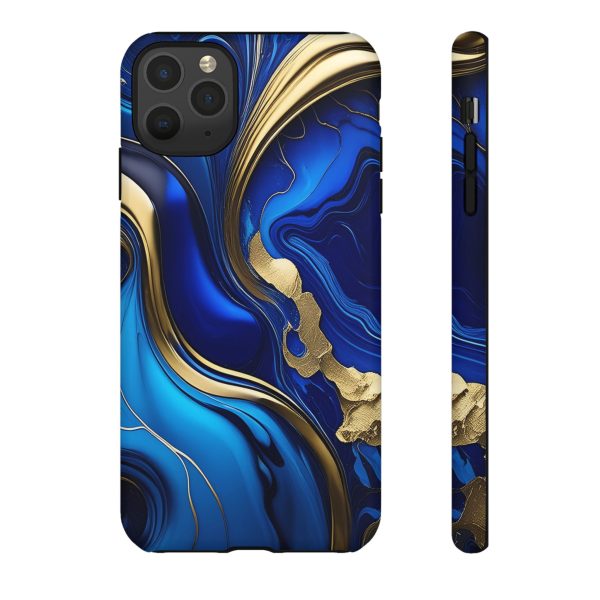 Royal Blue and Gold iPhone | Samsung | Samsung Galaxy | Google Pixel - Cell Phone Tough Cases - Image 24