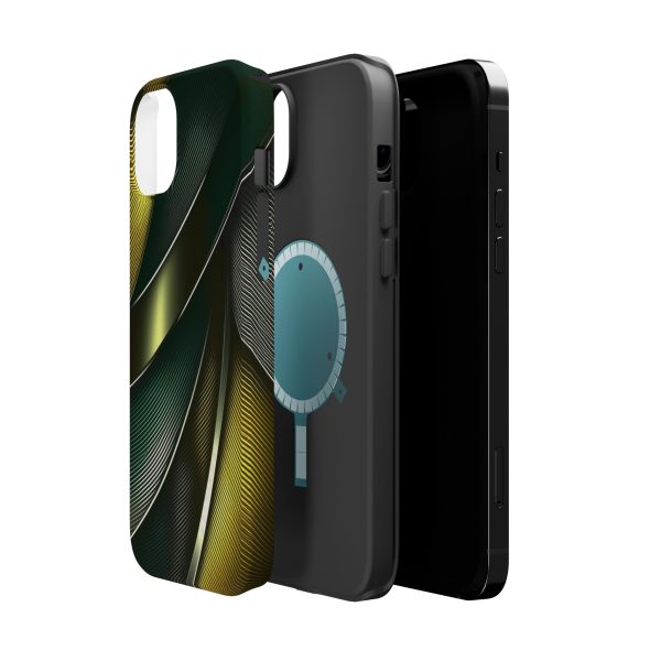 Green and Yellow Carbon Custom Magnetic Tough Case for iPhone - Dual Layer Protection with MagSafe® Compatibility - Matte or Glossy Finish - Image 27