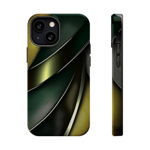 Green and Yellow Carbon Custom Magnetic Tough Case for iPhone - Dual Layer Protection with MagSafe® Compatibility - Matte or Glossy Finish - Image 51