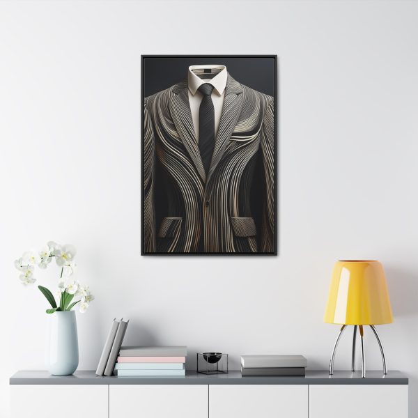 Black Suit Abstract Gallery Canvas Wraps, Vertical Frame - Image 34