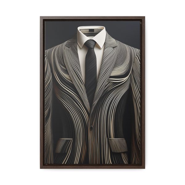 Black Suit Abstract Gallery Canvas Wraps, Vertical Frame - Image 6