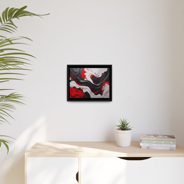 Red and Black Abstract 2 Matte Canvas, Black Frame - Image 7