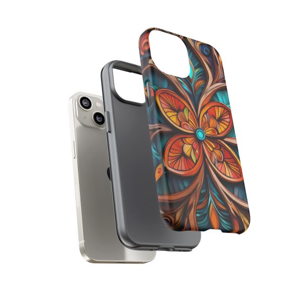 Wood Grain Flower iPhone | Samsung | Samsung Galaxy | Google Pixel - Cell Phone Tough Cases - Image 95