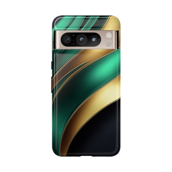 Green and Gold iPhone | Samsung | Samsung Galaxy | Google Pixel - Cell Phone Tough Cases - Image 215