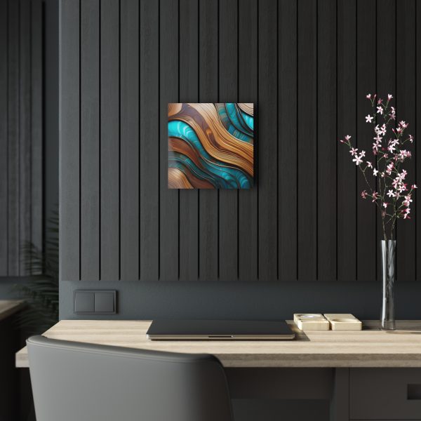 Teal and Wood Grain Acrylic Prints - Image 29