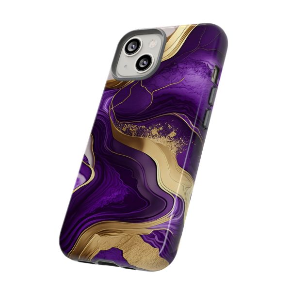 Purple and Gold iPhone | Samsung | Samsung Galaxy | Google Pixel - Cell Phone Tough Cases - Image 90