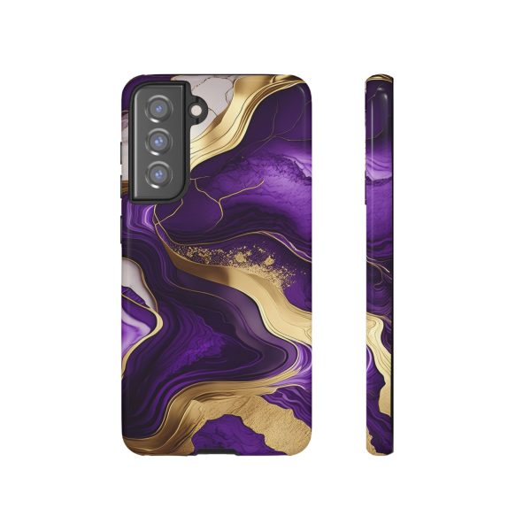 Purple and Gold iPhone | Samsung | Samsung Galaxy | Google Pixel - Cell Phone Tough Cases - Image 73