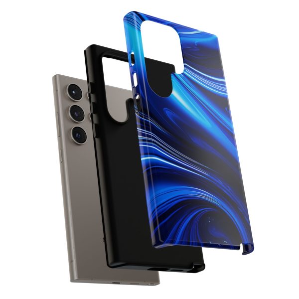 Royal Blue Wave iPhone | Samsung | Samsung Galaxy | Google Pixel - Cell Phone Tough Cases - Image 208