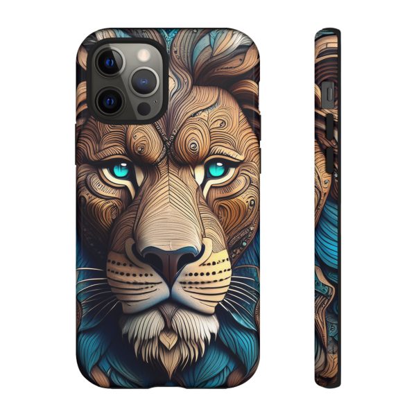 Wood Lion Art iPhone | Google Pixel - Cell Phone Tough Cases - Image 21