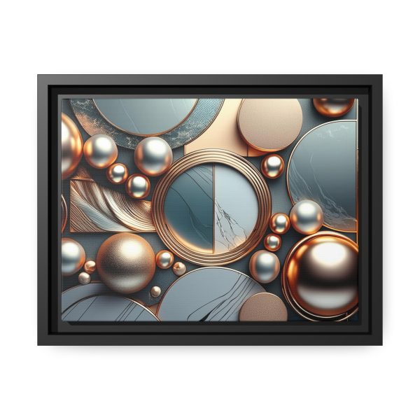 Neutral Colors Abstract 2 Matte Canvas, Black Frame